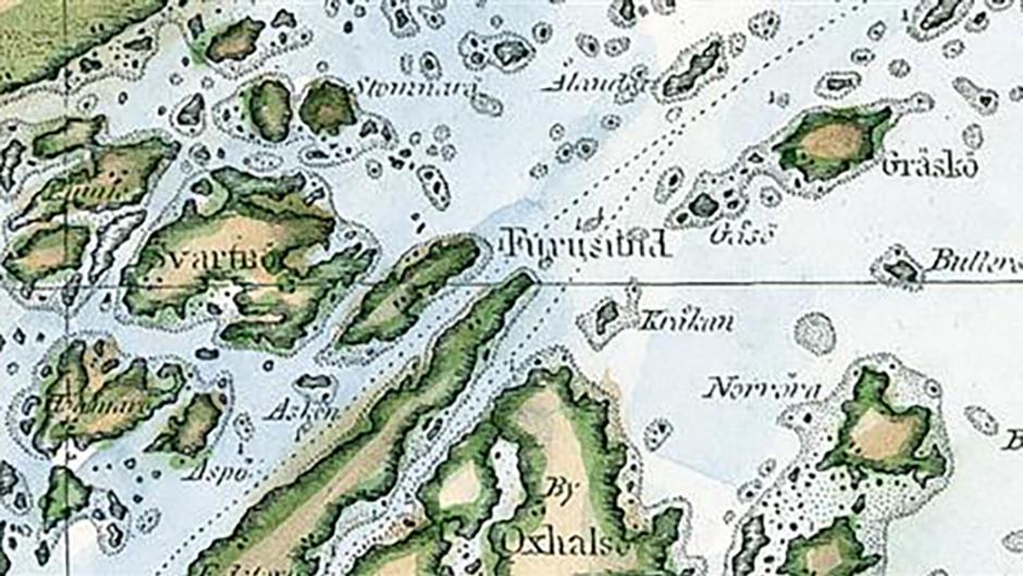 Gammal karta över Furusund
