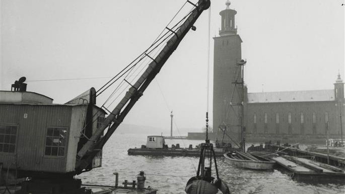 Muddring och spontslagning av Klara Mälarstrand