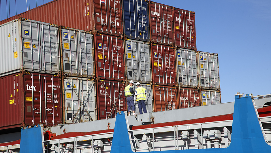Containers i Frihamnen