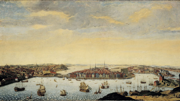 Swiddetavlan - med utsikt över Stockholm från Kastellholmen.