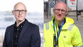 Två olika bilder av ny driftchef i Kapellskärs hamn