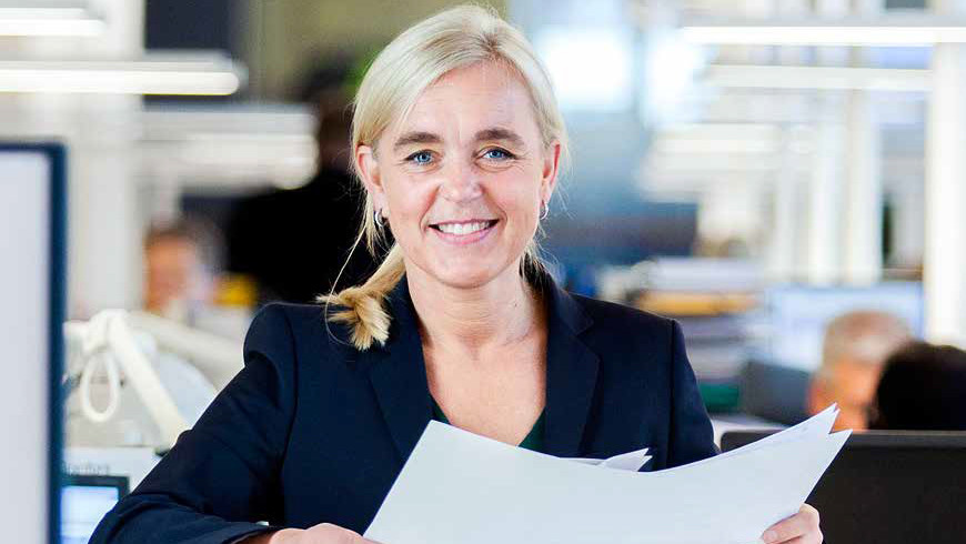 Camilla Strümpel på Stockholms Hamnars kontor