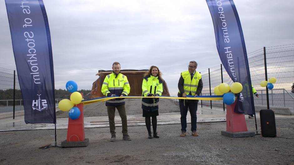 Stockholms Hamnar inviger ny hamnanläggning - startskott för en företags- och logistikpark i Stockholm Norvik