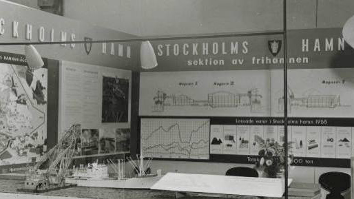 Stockholms Hamns monter på S:t Eriksmässan 1955-1956