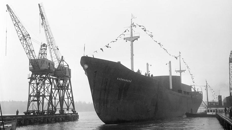 Fartyget Gudmundrå sjösätts 1953 i Finnboda varv