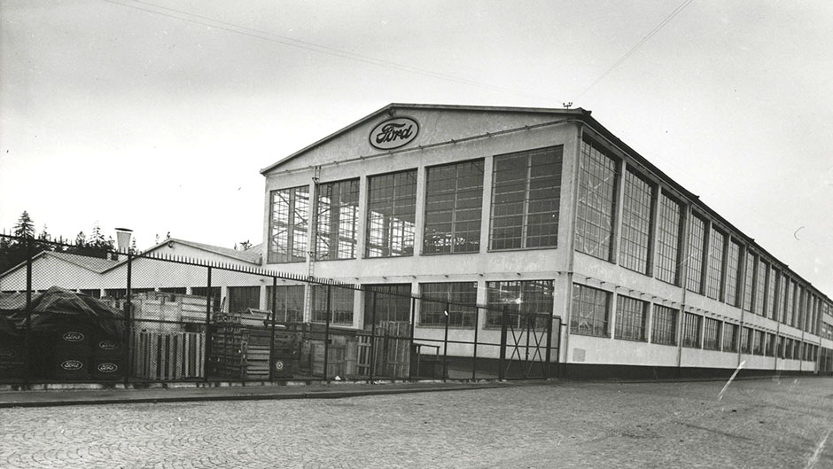 Ford Motor Companys byggnad i Frihamnen 1930