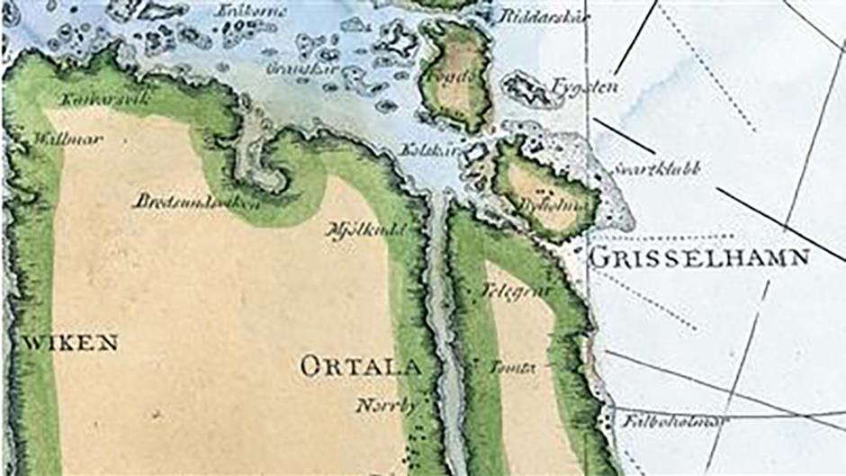 Gammal karta över Grisslehamn