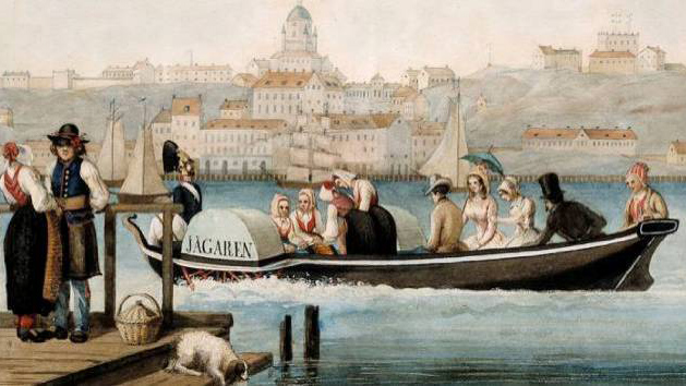 Fritz von Dardels målning En kullbåt (1849)