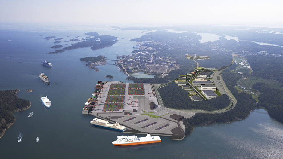Visonsbild över Stockholm Norvik Hamn