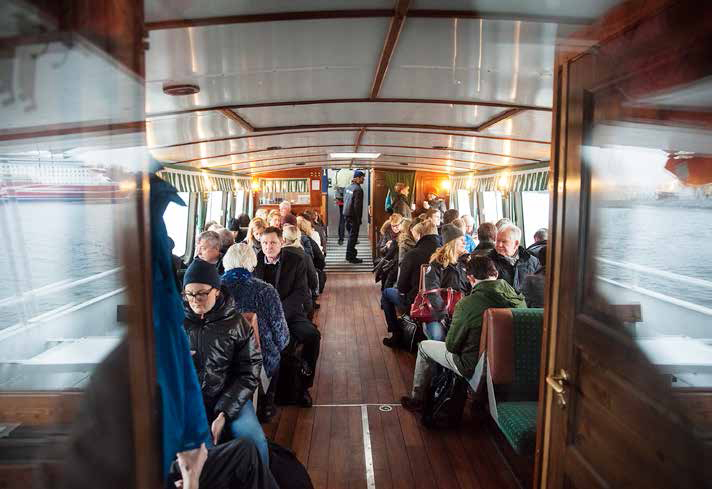 Sjövägens resenärer får en lugn stund på morgonen