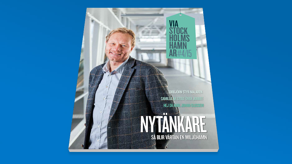 Omslaget av tidningen Via Stockholms Hamnar nr 4, 2015