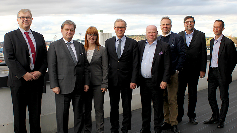 Representanter från de deltagande hamnarna