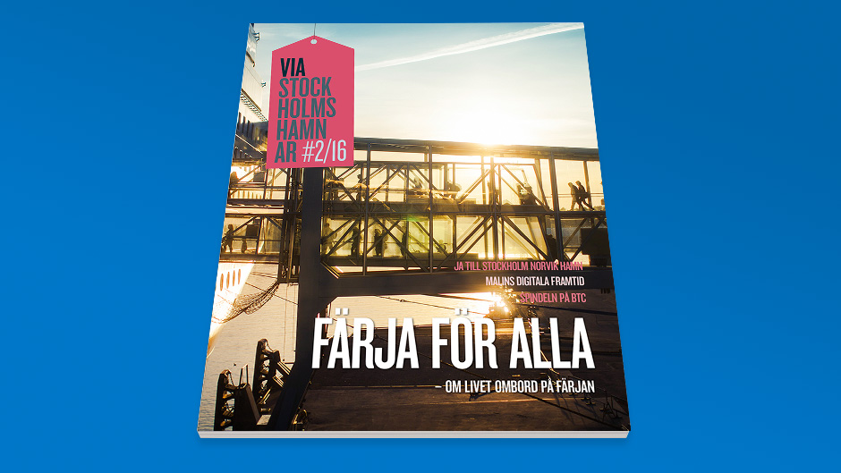Omslaget på Via nr 2, 2016, som föreställer en passsagerargång i motljus