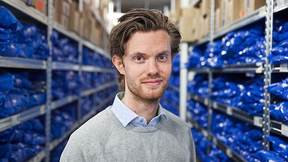 Oskar Nielsen i Sellpys lagerlokaler