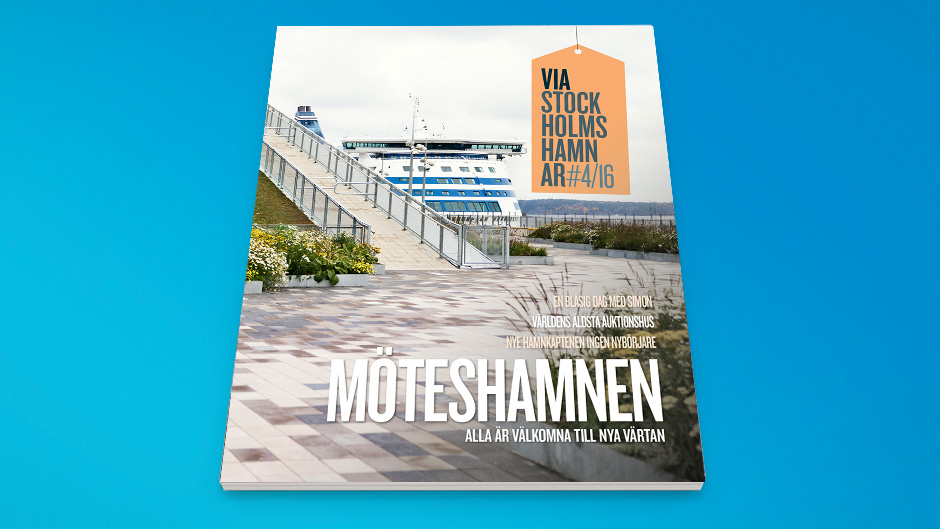 Omslaget till tidningen Via Stockholms Hamnar nr 4, 2016
