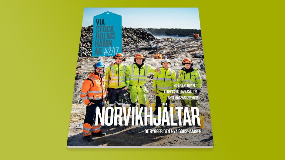 Omslaget till Via nr 2, 2017 - byggkillar på Norvikudden