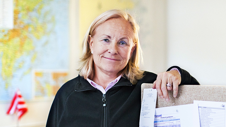 Ulla Ressel på kontoret