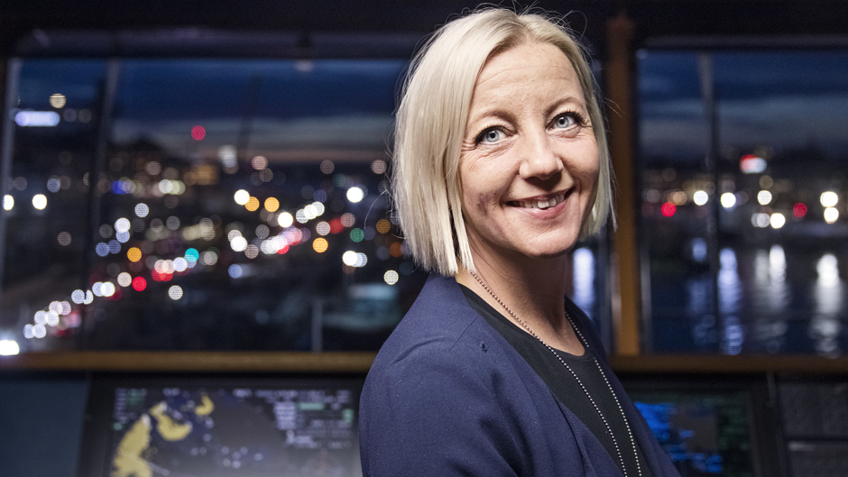 Satu Andersson på Birka Stockholms brygga