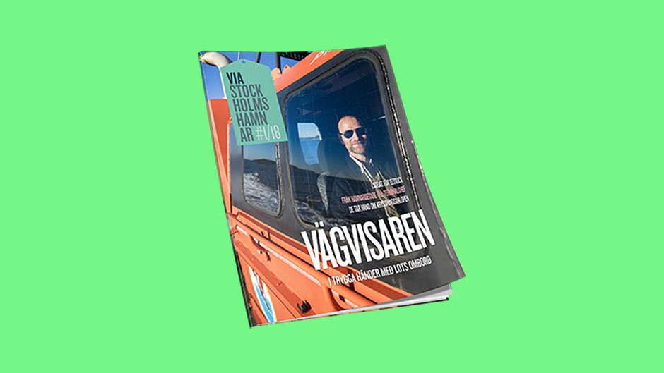 Omslaget till tidningen Via Stockholms Hamnar nr 1, 2018