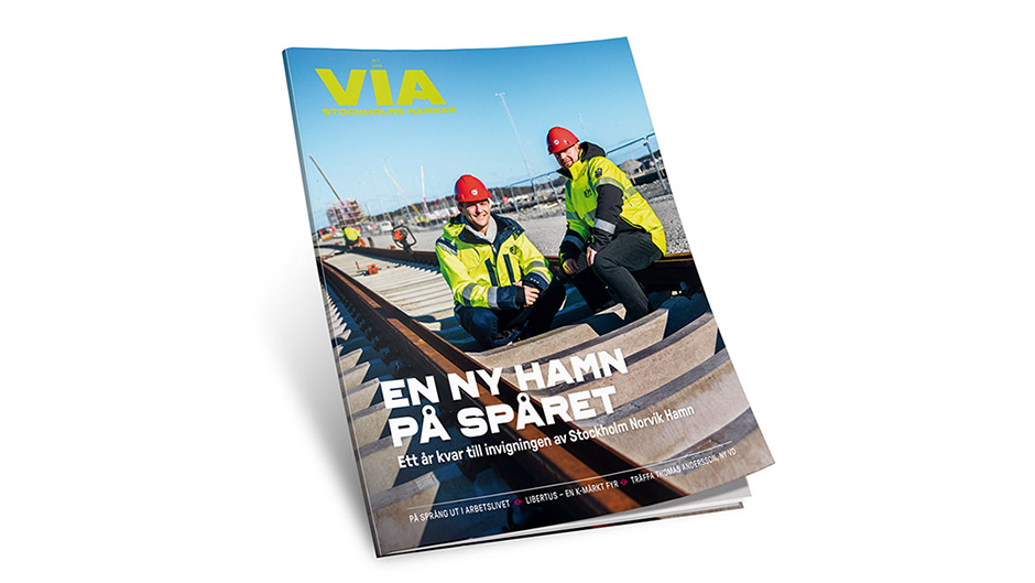 Omslaget till tidningen Via Stockholms Hamnar nr 1, 2019