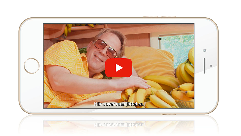 En av karaktärerna i kampanjen, Banan-Bosse