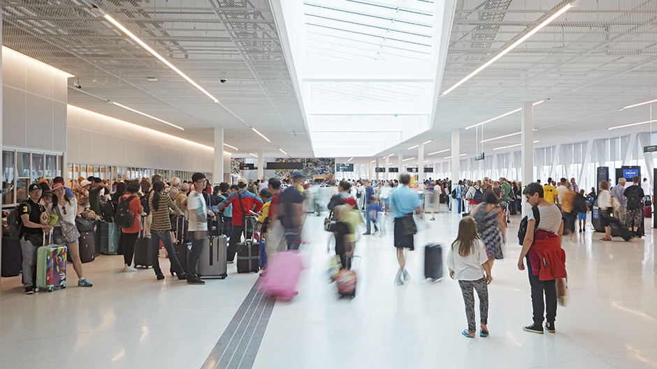 Passagerare i Värtaterminalen