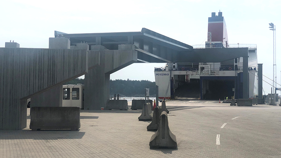 Den nya överrampen i Stockholm Norvik Hamn