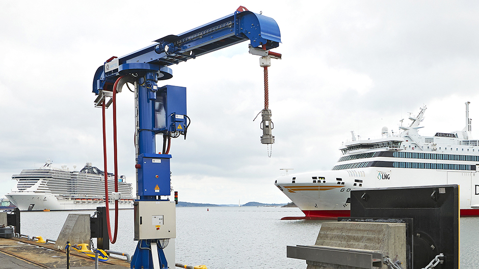 Elanslutningsanläggningen på kaj i Nynäshamns hamn