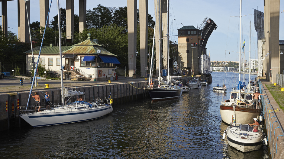 Sommar i Hammarbyslussen