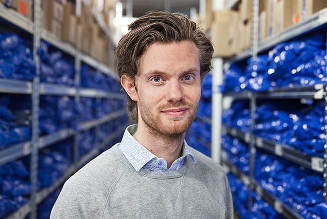Oskar Nielsen i Sellpys lagerlokaler