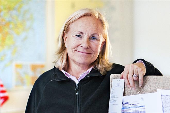 Ulla Ressel på kontoret