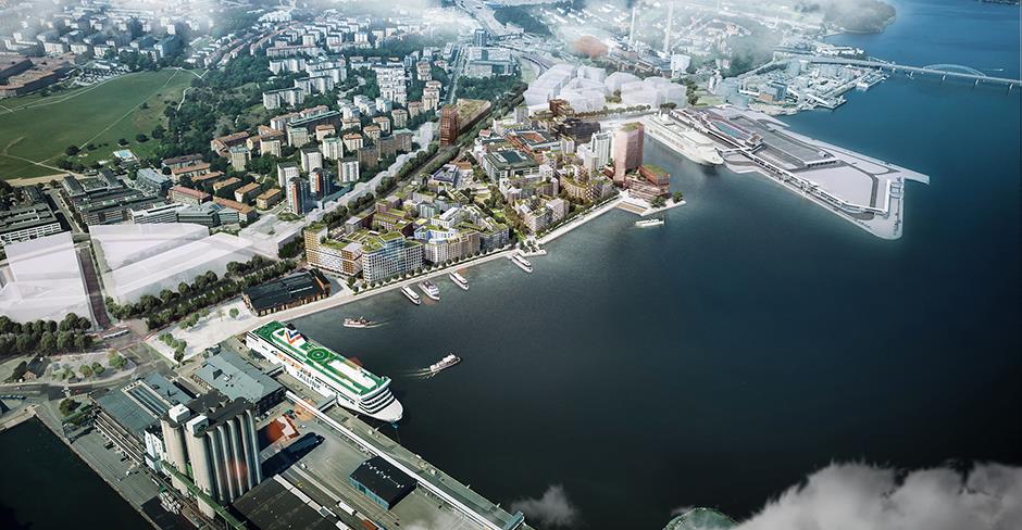 Visionsbild över Norra Djurgårdsstaden