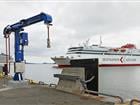 Elanslutningsanläggning på kajen i Nynäshamn