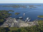 Flygvy över Kapellskärs hamn