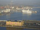 Flygbild över Frihamnen och Magasin 6