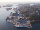 Flygbild över Stockholm Norvik Hamn