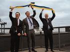 Bandklippningsceremoni i Stockholm Norvik Hamn
